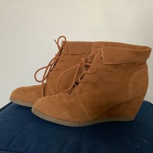 Madden Girl Wedge Booties, size 8.5